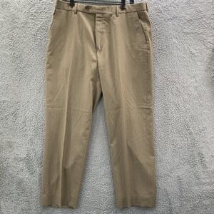BALLIN Dress Pants Mens 38x31 Measured Super 120s Wool Brown Tag: 38